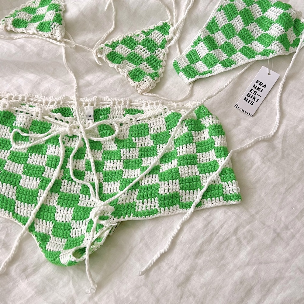 FRaNKie’S biKiniS 💚 3 Piece • Jade Checker Set